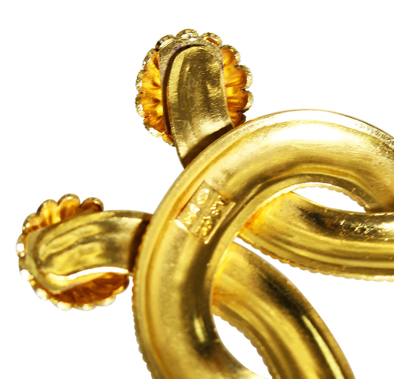 Women's 22K Lalaounis Classic Herculean Knot Gold Pendant Necklace