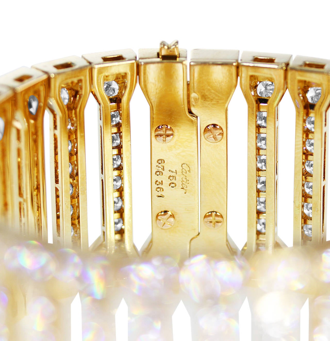 Fabulous Limited Cartier Diamond Gold Link Bracelet 1
