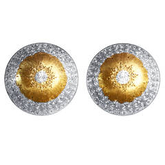 1950s Buccellati Two-Tone Gold Dome Earclips