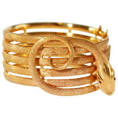 Vintage Rose Gold Snake Bracelet
