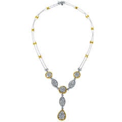 Gregg Ruth Diamond and Colored Diamond Pendant Necklace