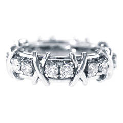 Tiffany & Co. Schlumberger Diamond Platinum Band Ring