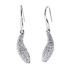 Tiffany & Co. Frank Gehry Diamond White Gold Pendant Earrings