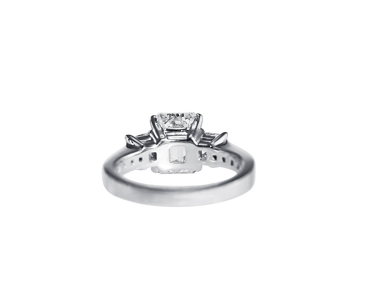 2.67 Carat Diamond Platinum Engagement Ring In Excellent Condition In Atlanta, GA