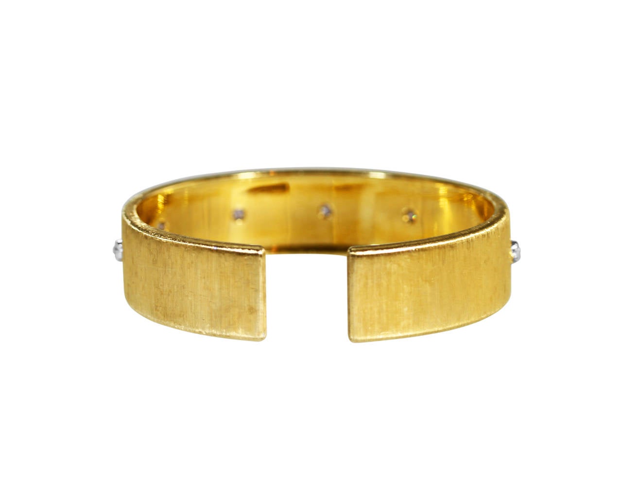 Women's Buccellati Diamond Gold Cuff Bracelet