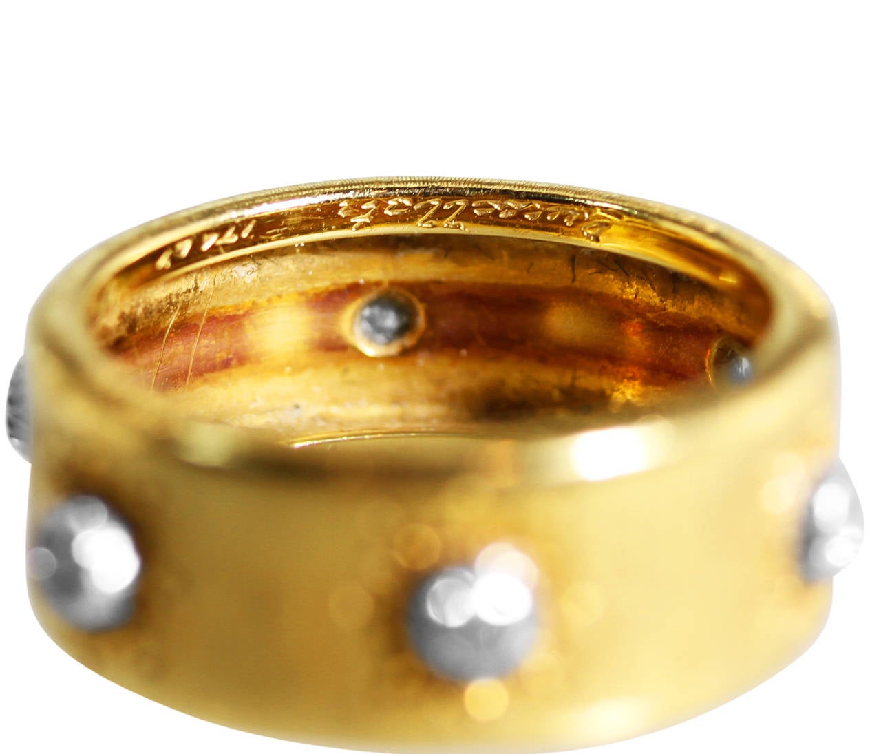 Buccellati Diamond Gold Band Ring In Excellent Condition In Atlanta, GA