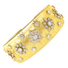 Buccellati Diamond Gold Cuff Bracelet
