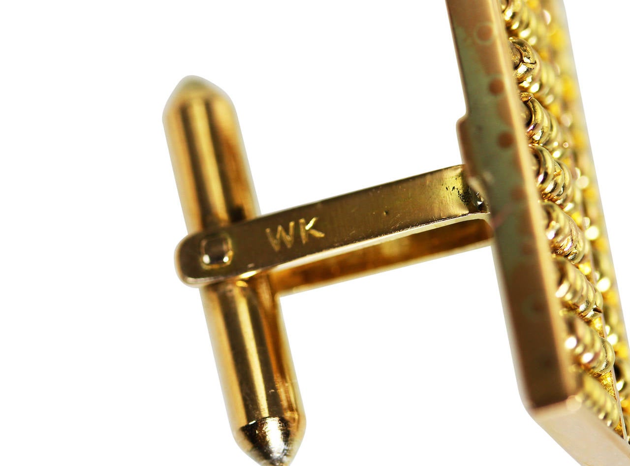 Pair of Gold Abacus Cufflinks 1