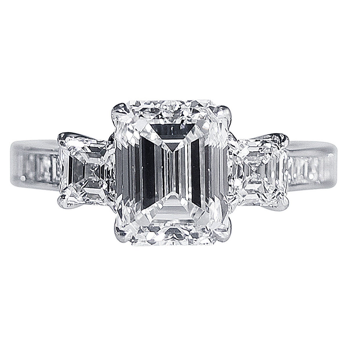 2.67 Carat Diamond Platinum Engagement Ring