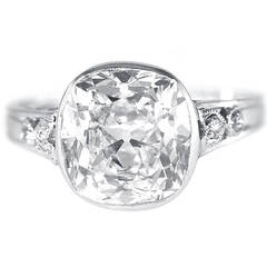 Edwardian J.E. Caldwell Diamond Platinum Engagement Ring