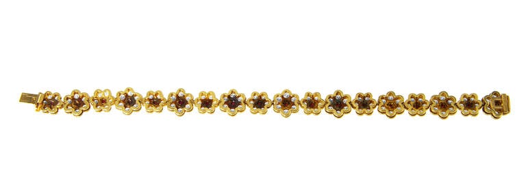 Women's Van Cleef & Arpels Ruby Diamond Gold Bracelet
