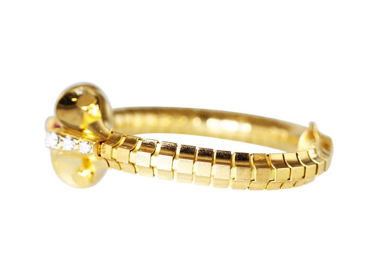 Verger Ruby Diamond Gold Bracelet at 1stDibs