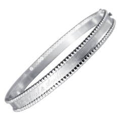 Van Cleef & Arpels White Gold 'Perlée Signature' Bangle Bracelet