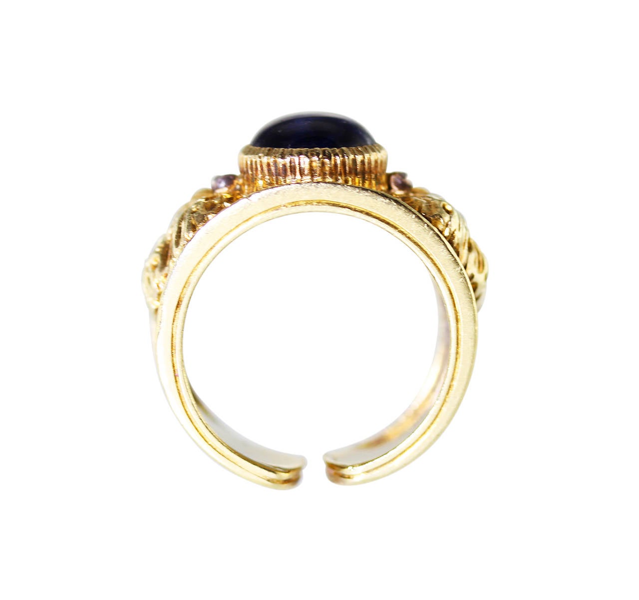 Buccellati Sapphire, Gold and Silver Ring at 1stDibs