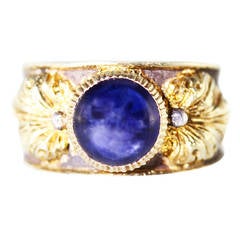 Buccellati Sapphire, Gold and Silver Ring