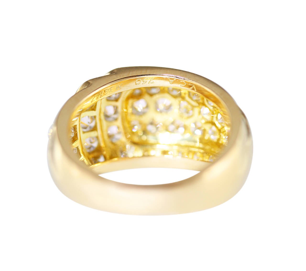 Van Cleef & Arpels Diamond Gold Ring In Good Condition For Sale In Atlanta, GA