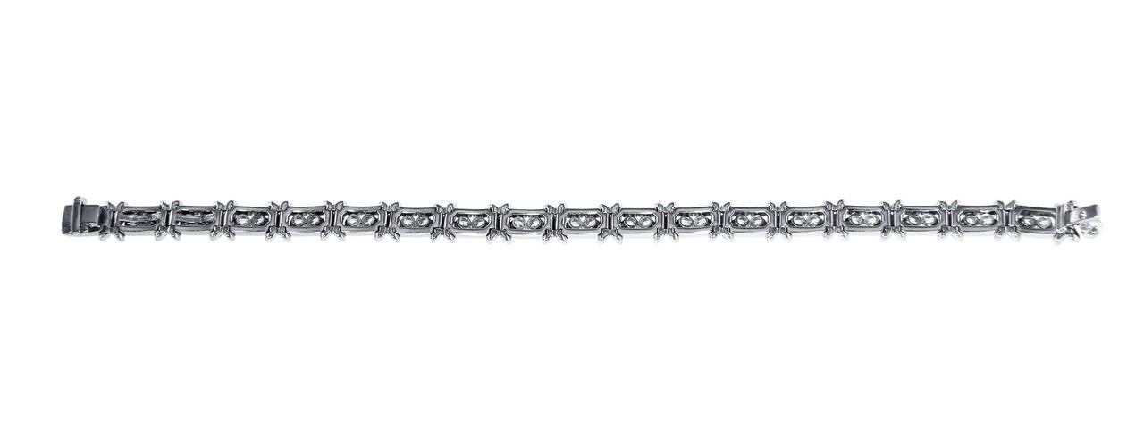 Women's Tiffany & Co. Schlumberger Diamond Platinum 36 Stone Bracelet For Sale