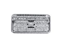 1924 Cartier Art Deco Onyx Diamond Platinum Brooch
