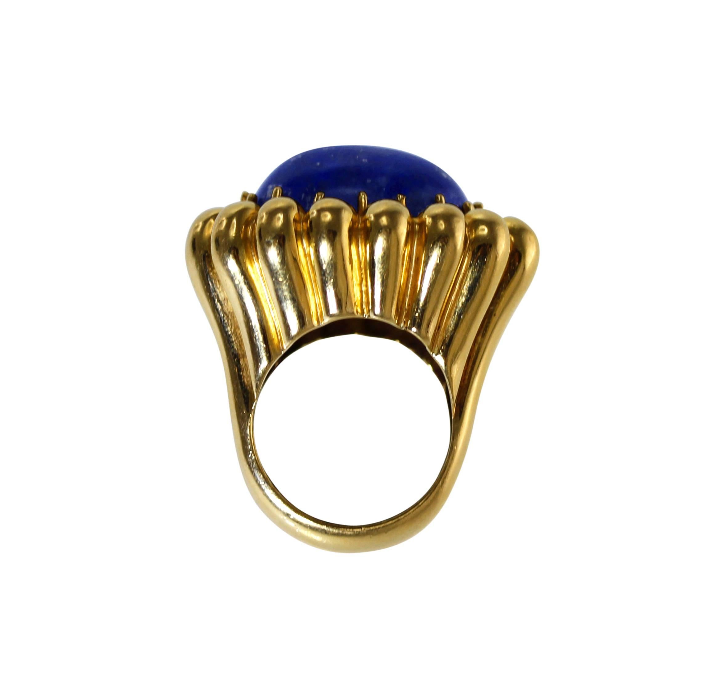 1970s Lapis Lazuli Gold Ring 1