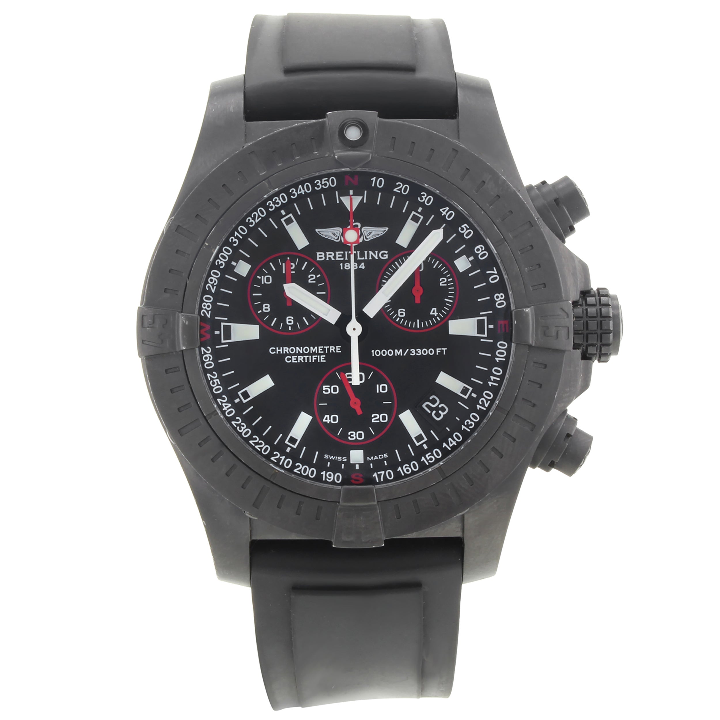 Breitling Avenger Seawolf Black Steel Quartz Men S Watch M7339010 Ba03 131s Mint For Sale At 1stdibs