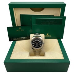 NEW Rolex Sky-Dweller Gold Steel Black Dial Oyster Band Automatic Watch 326934