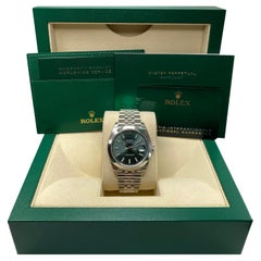 Reloj automático Rolex Datejust 41 mm acero esfera verde menta 126300