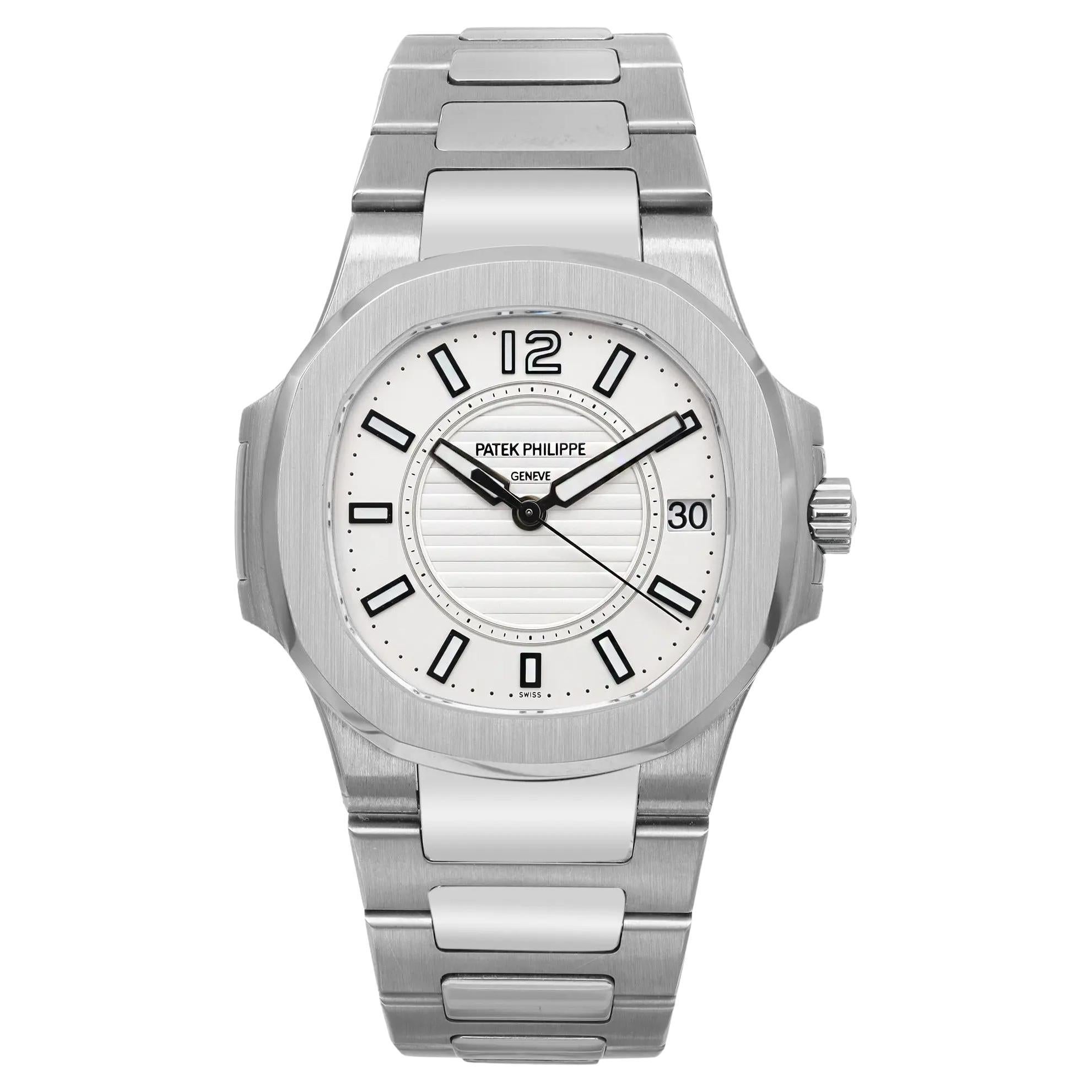 Patek Philippe Nautilus 32mm 18K White Gold Silver Dial Ladies Watch 7011/1G-001