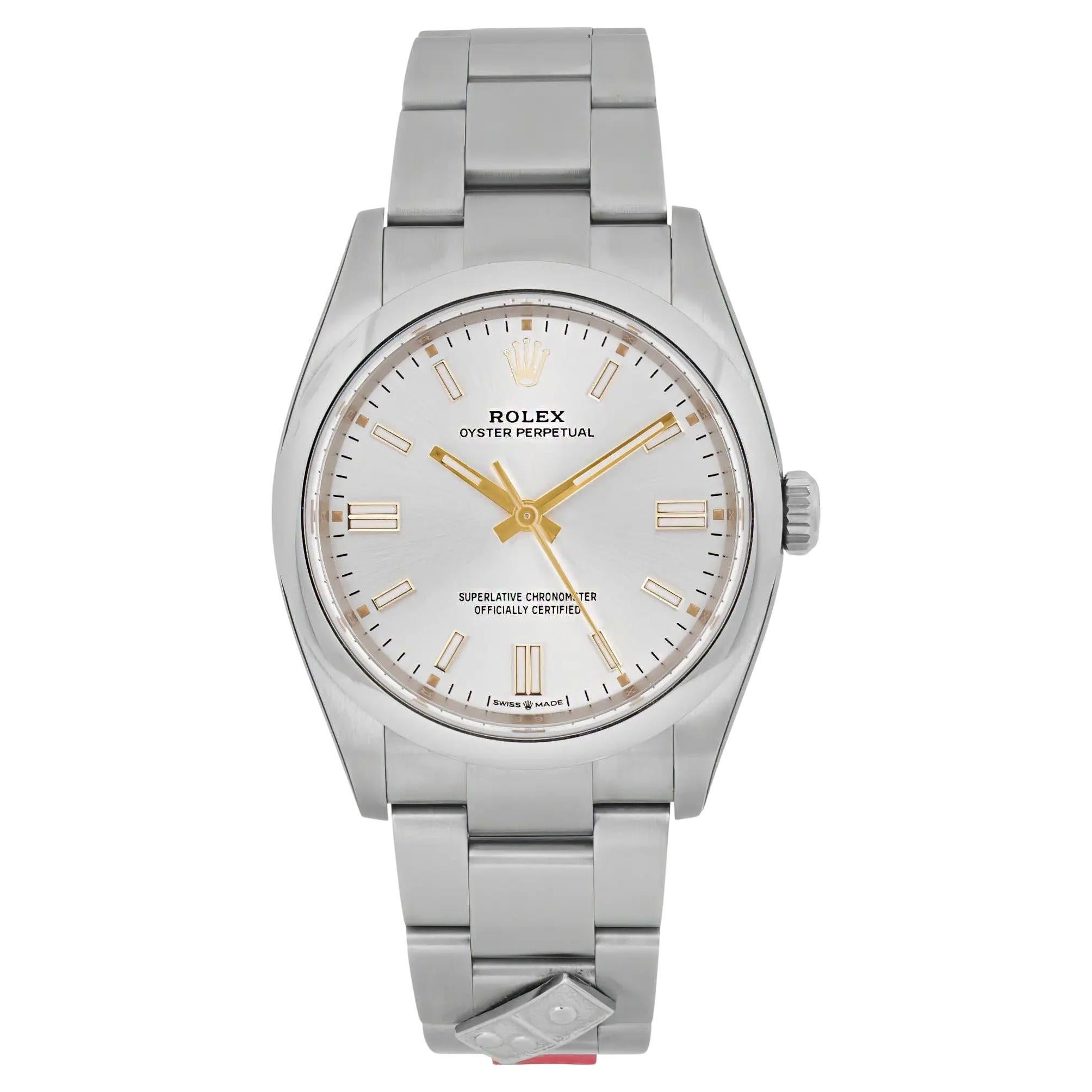 Rolex Oyster Perpetual Steele 36mm Dominos Edizione Limitata Orologio 126000
