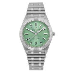 Breitling Chronomat 36 Mint Green Dial Steel Unisex Watch A10380101L1A1