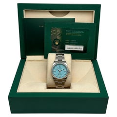 Montre Rolex Oyster Perpetual 126000 neuve, 36 mm, cadran turquoise, B&P