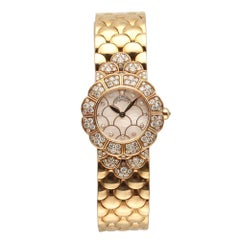 Patek Philippe Neptune 25mm 18k Yellow Gold MOP Diamond Dial Watch 4872/1