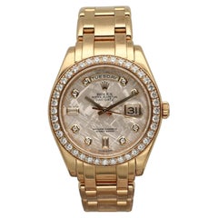 Rolex Day-Date Masterpiece 39mm 18k Yellow Gold Meteorite Diamond Watch 18948