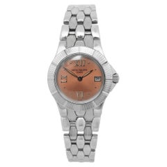 Patek Philippe Neptune 27mm Steel Salmon Dial Ladies Quartz Watch 4880/1A
