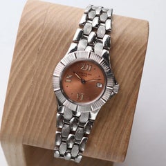 Patek Philippe Neptune 27mm Steel Salmon Dial Ladies Quartz Watch 4880/1A