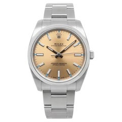 Rolex Oyster Perpetual 34mm Steel White Grape Dial Automatic Watch 114200