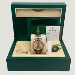 Rolex Oyster Perpetual 34mm Steel White Grape Dial Automatic Watch 114200