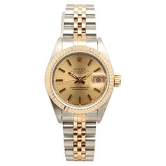 Rolex Datejust 26mm 69173 18K Yellow Gold Steel Champagne Dial Ladies Watch