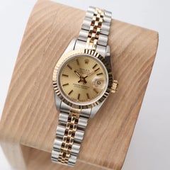 Rolex Datejust 26mm 69173 18K Yellow Gold Steel Champagne Dial Ladies Watch