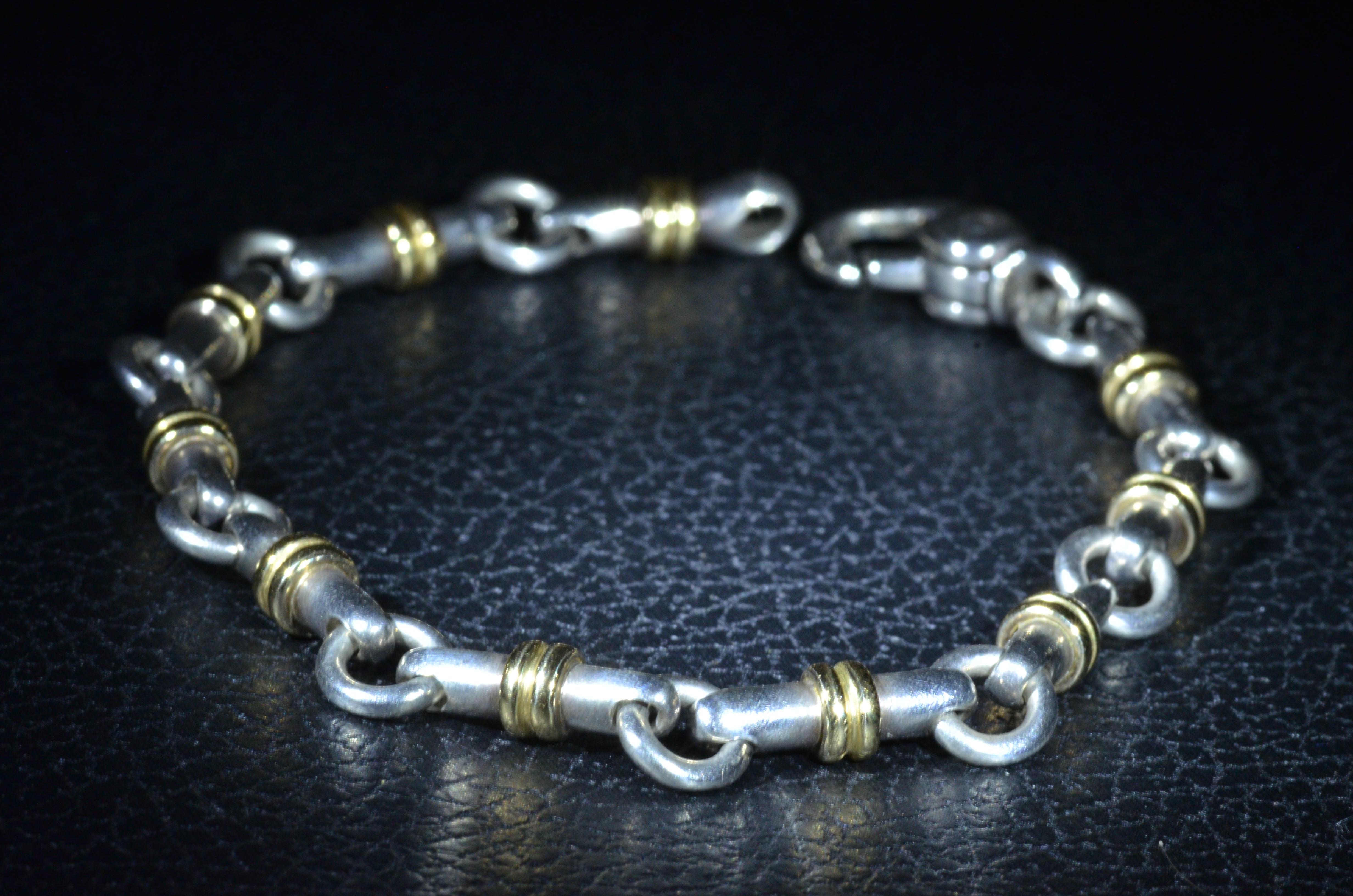 Tiffany & Co. Sterling and Gold Bracelet For Sale 1