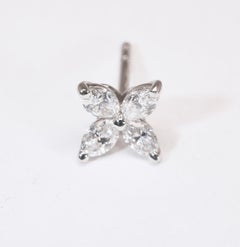 Tiffany & Co. Single Small Victoria Marquise Diamond Earring in Platinum