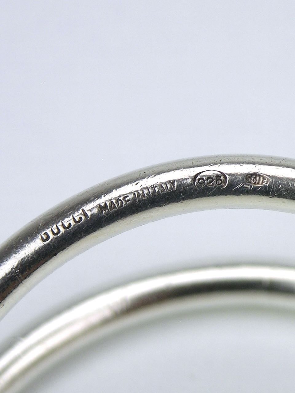Women's or Men's 1960s Gucci Silver Double Loop Bracelet