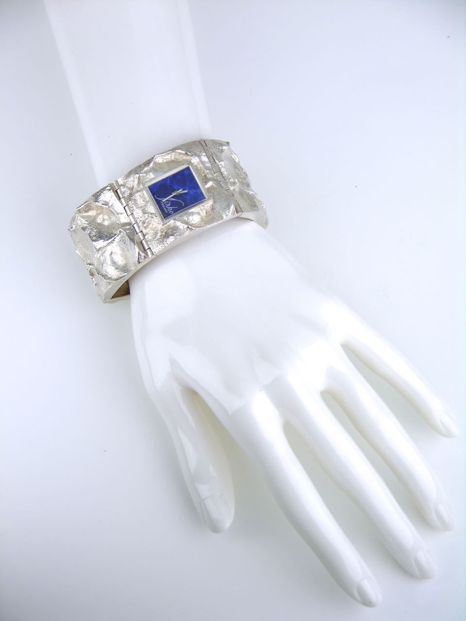 Matti Hyvarinen Sterling Silver Textured Bracelet Wristwatch 2