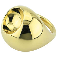 Georg Jensen Gold Bombe Shaped Dome Ring