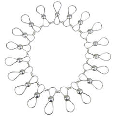Vintage 1950s German Silver Collier Necklace