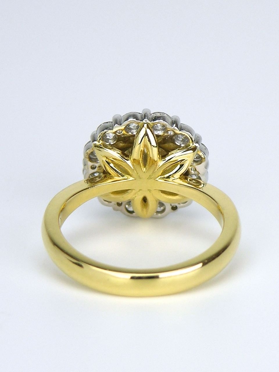 Women's Diamond Gold Cluster Ring