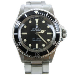 Vintage Rolex Stainless Steel Submariner Automatic Wristwatch Ref 5513