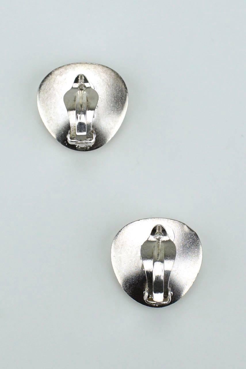 Women's Bent Knudsen Modernist silver earrings