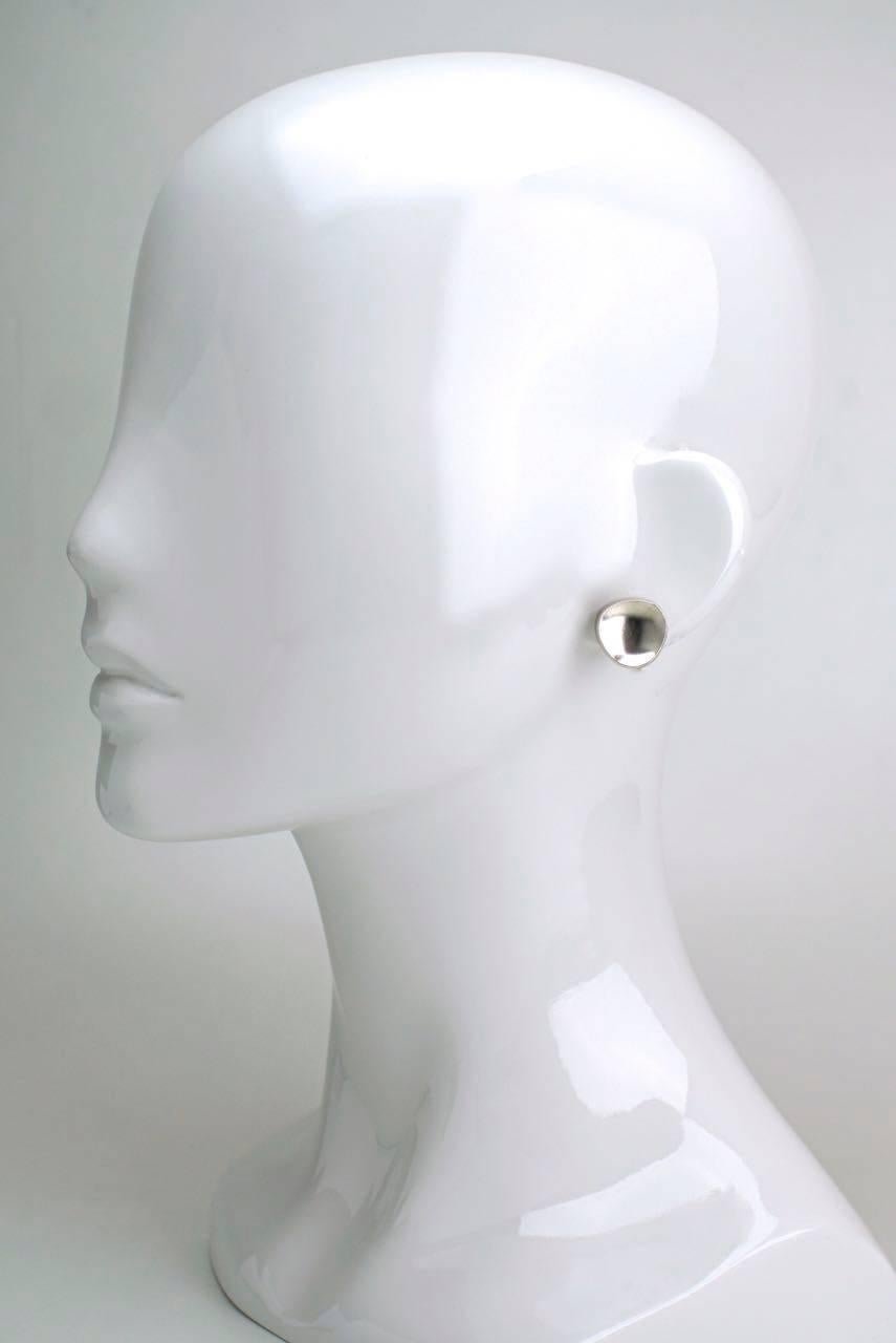 Bent Knudsen Modernist silver earrings 2
