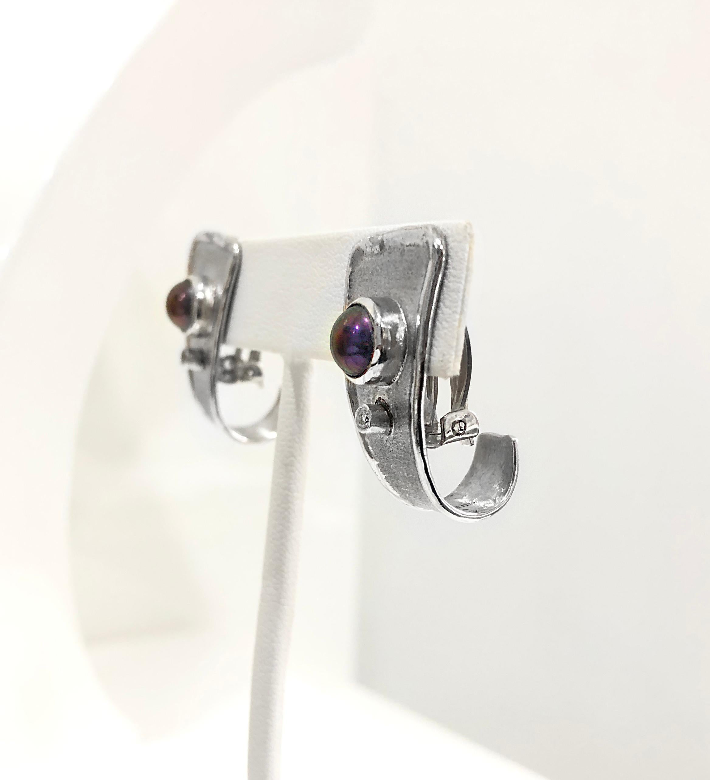 Yianni Creations Diamant-Set von Armband-Ohrringen und Anhänger mit dunklen Perlen im Angebot 4