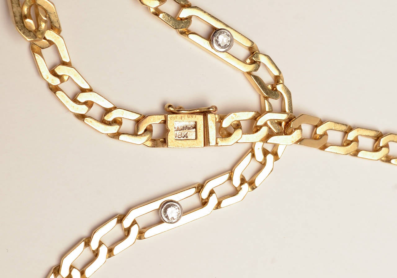 Cartier Long Diamond Gold Chain 1